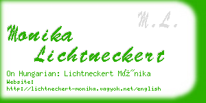 monika lichtneckert business card